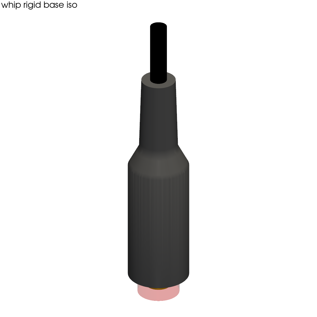 Straight rigid whip base
